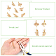 SUPERFINDINGS 12Pcs 2 Style  Brass Micro Pave Clear Cubic Zirconia Pendant KK-FH0004-15-4