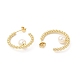 Boucles d'oreilles à tige en perles d'imitation ABS EJEW-E275-02G-3