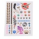 Figure miste rimovibile falso mano autoadesivi di arte di carta tatuaggi temporanei AJEW-L044-11-1