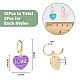 DICOSMETIC 12Pcs 6 Colors Heart with Word Love Enamel Dangle Leverback Earrings EJEW-DC0001-26-2