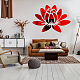 CREATCABIN 3D Lotus Acrylic Mirror Flower Wall Sticker Wall Art Self Adhesive Removable Eco-Friendly Wall Decals for Home Bedroom Living Room Bathroom Decoration 13.7 x 9.8 Inch DIY-CN0001-88A-7