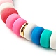 Conjunto de pulseras elásticas con forma de concha de circonio cúbico para chicas adolescentes y mujeres BJEW-JB06850-03-14
