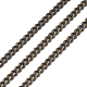 真鍮ツイストチェーン  カーブチェーン  溶接されていない  スプールで  オーバル  鉛フリー＆ニッケルフリー＆カドミウムフリー  アンティークブロンズ  1.8x1x0.36mm  約301.83フィート（92m）/ロール CHC-S100-AB-NF-2
