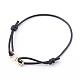 Korean Waxed Polyester Cord Bracelets BJEW-JB06003-01-1