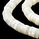 Brins de perles de coquillages naturels de troca BSHE-E030-04-4