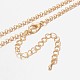 Golden Plated Brass Pendant Necklaces NJEW-J040-G-4