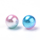 Cuentas de perlas de imitación acrílica arcoiris OACR-R065-10mm-05-2