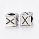 304 Stainless Steel Large Hole Letter European Beads STAS-H428-01AS-X-2