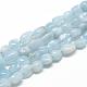 Natürliche Aquamarin Perlen Stränge G-R445-6x8-36-1