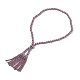(Vente d'usine de fêtes de bijoux) colliers de gland perlés de coquille galvanisée NJEW-G329-03C-1