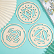 1 Juego de kits de decoración de colgantes de madera con símbolo de energía de meditación bohemia sin terminar diy FIND-FG0002-14-4