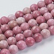 Chapelets de perles en rhodonite naturelle G-G542-6mm-12-1