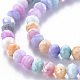 Opaque Baking Painted Glass Beads Strands EGLA-N006-009A-A09-3