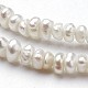 Fili di perle di perle d'acqua dolce coltivate naturali PEAR-F004-67A-3
