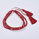 Glass Multi-strand Bracelets BJEW-I237-01F-1