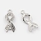 Silver Plated Awareness Ribbon Alloy Rhinestone Links X-RB-E463-S-1