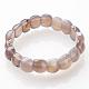 Perles gris naturels agate bracelets extensibles BJEW-G488-07-2