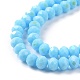Electroplate Opaque Solid Color Glass Beads Strands EGLA-A034-P6mm-L11-3