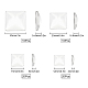 Cabujones cuadrados de vidrio transparente sunnyclue DIY-SC0001-92-2