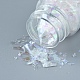 プラスチック製のキャンディスパンコール/スパンコールチップ  UVレジン封入パーツ  エポキシ樹脂ジュエリー作成用  ホワイト  3~25x2.8~6.5mm X-DIY-I019-02N-1