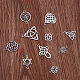 Sunnyclue 60pcs conector de nudo celta para la fabricación de joyas conector de flor de la vida de plata antigua encantos colgantes suministros de artesanía fornituras de joyería accesorio collar pulsera TIBEP-SC0001-01-6