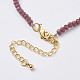 Colliers de perles de verre pendentifs NJEW-JN02562-03-4