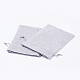 ポリエステル模造黄麻布包装袋巾着袋  グレー  13.5x9.5cm X-ABAG-R004-14x10cm-09-2