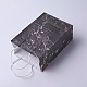 クラフト紙袋  ハンドル付き  ギフトバッグ  ショッピングバッグ  長方形  大理石のテクスチャ模様  ブラック  27x21x10cm CARB-E002-M-E02-2