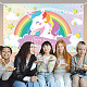 Fingerinspire Regenbogen-Einhorn-Happy-Birthday-Hintergrund AJEW-WH0190-053-5