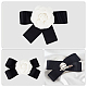 Anattasoul 4 Stück 4-Stil Polyester Kamelie Fliege Krawatte Anstecknadeln JEWB-AN0001-03-3