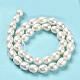 Fili di perle di perle d'acqua dolce coltivate naturali PEAR-E016-086-3