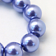 Backen gemalt pearlized Glasperlen runden Perle Stränge HY-Q003-4mm-09-3