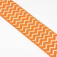 Wavy Stripe Pattern Printed Grosgrain Chevron Ribbons for Gift Packing SRIB-L001-25mm-01-2