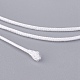 ナイロン糸  カスタム織りジュエリー作成用のナイロンストリングジュエリービーズコード  ホワイト  0.8mm  約49.21ヤード（45m）/ロール NWIR-K022-0.8mm-33-3