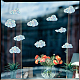 Gorgecraft 16 pz 8 stili nuvola finestra si aggrappa prisma adesivi per finestre decalcomanie statiche per finestre arcobaleno suncatchers pellicola in vinile non adesiva per porte scorrevoli in vetro finestre previene lo sciopero degli uccelli DIY-WH0314-068-6