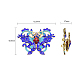 Chinese Style Alloy Enamel Chandelier Components X-ENAM-E329-48A-G-1