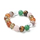 Natural Mixed Wealth Stone Beaded Stretch Bracelets BJEW-D446-E-39-2