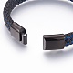 Braided Leather Cord Bracelets BJEW-F349-17B-4