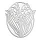 炭素鋼カッティングダイステンシル  DIYスクラップブッキング/フォトアルバム用  装飾的なエンボス印刷紙のカード  花柄  120x103mm DIY-WH0170-112-1