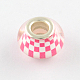 Large Hole Resin Checkered Pattern European Beads OPDL-Q129-176A-1