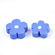 手作り樹脂クレイカボション  花  コーンフラワーブルー  15x14x6mm CLAY-S091-16C-2