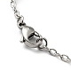 Bracelet perlé rond strass cristal avec 304 chaines acier inoxydable pour femme BJEW-E108-14P-4