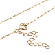Brass Micro Pave Clear Cubic Zirconia Lariat Necklaces NJEW-JN03010-01-4