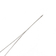 鉄の大きな目ビーズ針  シードビーズ針  ジュエリー作りのための  プラチナ  139x0.3mm TOOL-N006-03-4