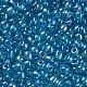 （詰め替えサービスあり）ガラスシードビーズ  トランス。光沢の色  ラウンド  ligoht blue  6/0  4mm  穴：1.5mm  約12 G /袋 SEED-C015-4mm-103B-2