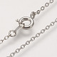 Brass Cable Chain Necklaces SW028-01P-NF-2