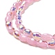 Baking Painted Glass Beads Strands DGLA-D001-02D-3
