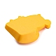 不透明樹脂模造食品デコデンカボション  犬と一緒にパン  オレンジ  30x21.5x10.5mm CRES-P026-D04-2