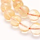 Natürlichen Citrin Perlen Stränge G-O166-10-10mm-3