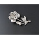 Women's Rose Alloy Brooches JEWB-N0049-39C-2